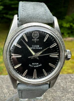 Vintage 1958 Tudor Big Rose Oyster Prince 7964 Black Dial